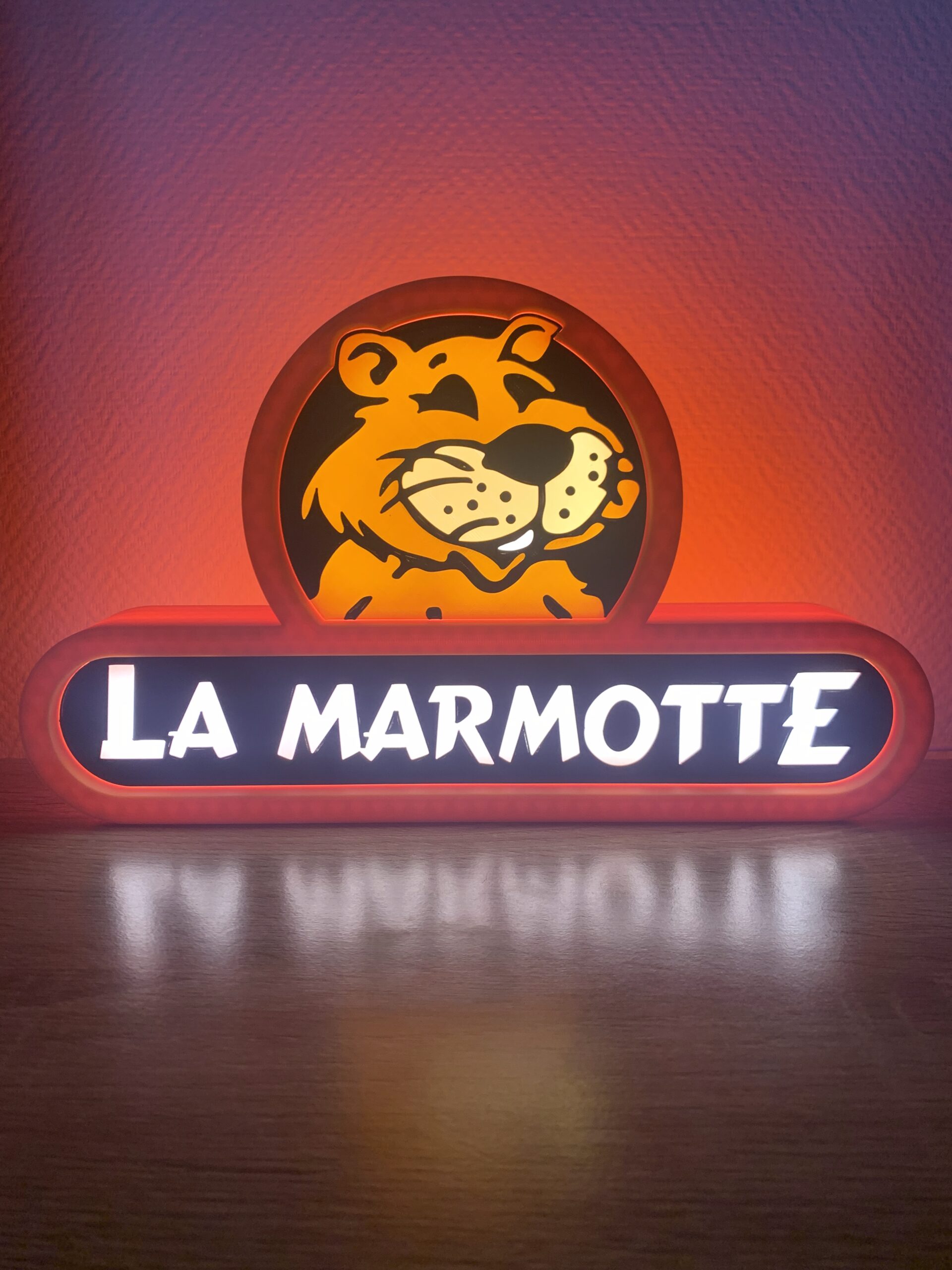Enseigne LED La Marmotte