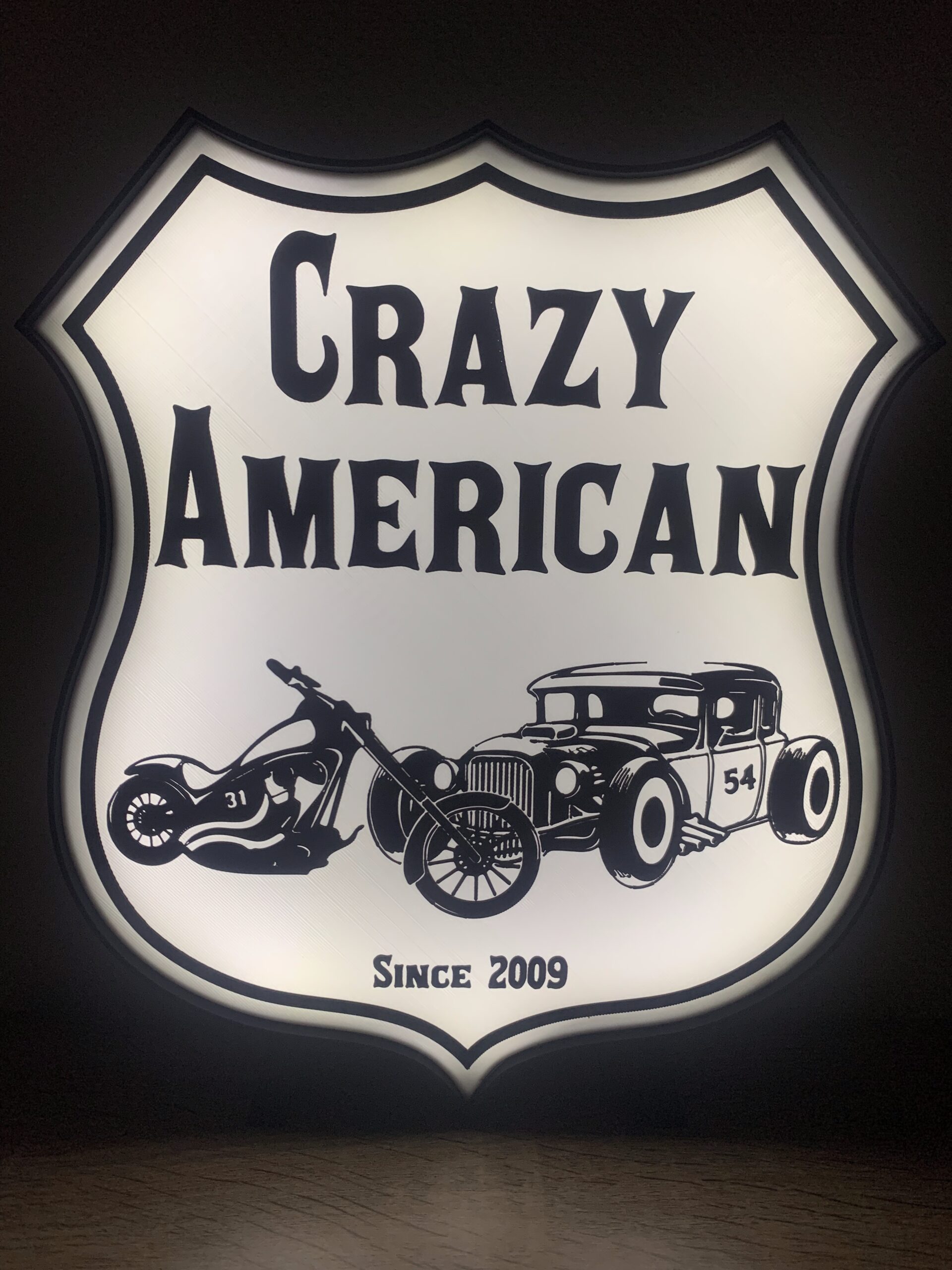 Enseigne LED Crazy American