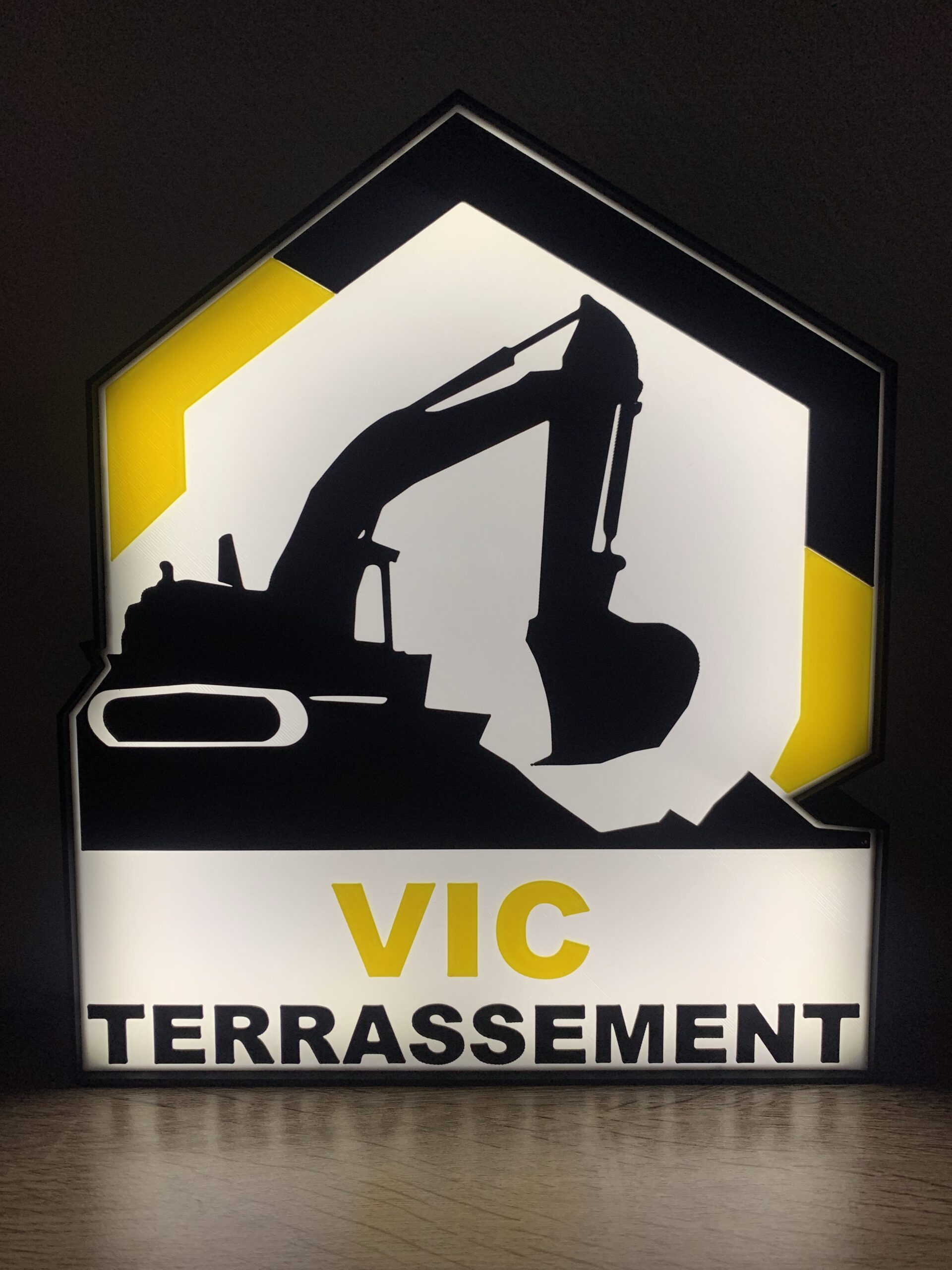 Enseigne LED Vic Terrassement